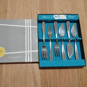 Vintage Ashberry of Sheffield Grasmere Fish Eaters Knives & Forks Set of 10 Piec